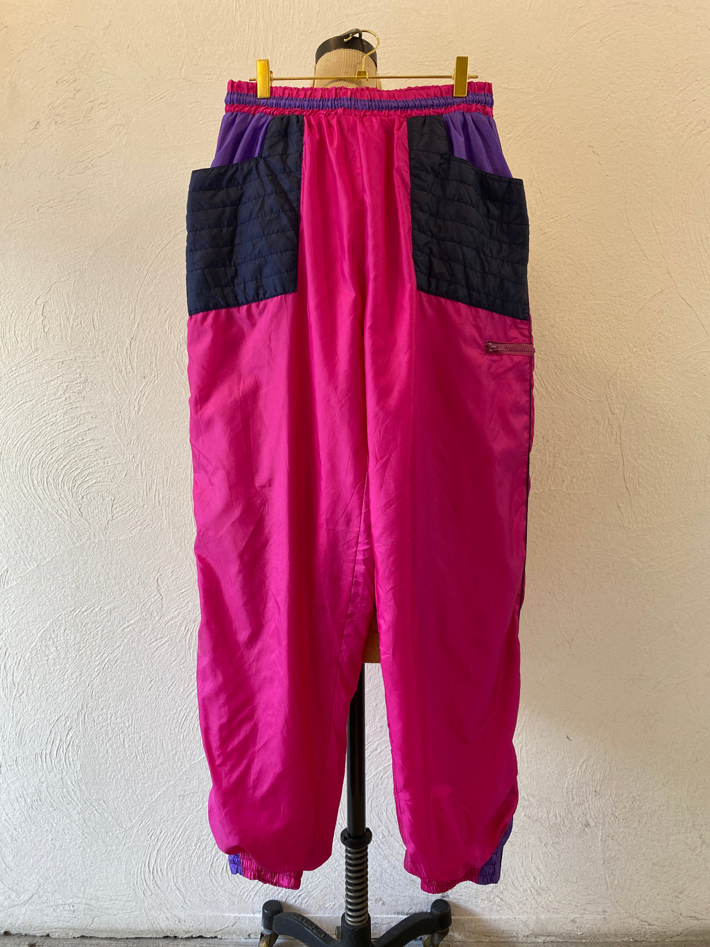 deep pink nylon pants