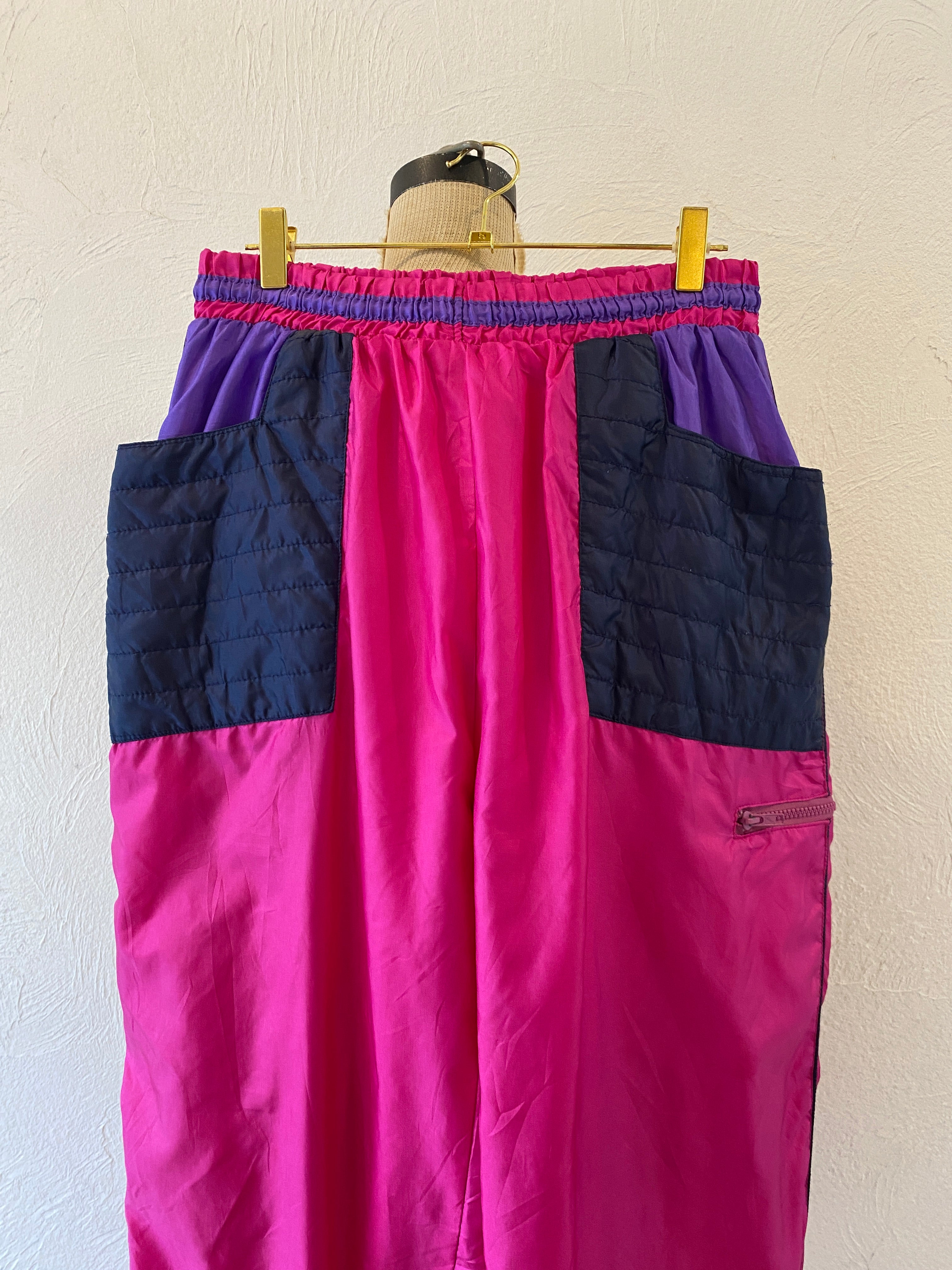deep pink nylon pants