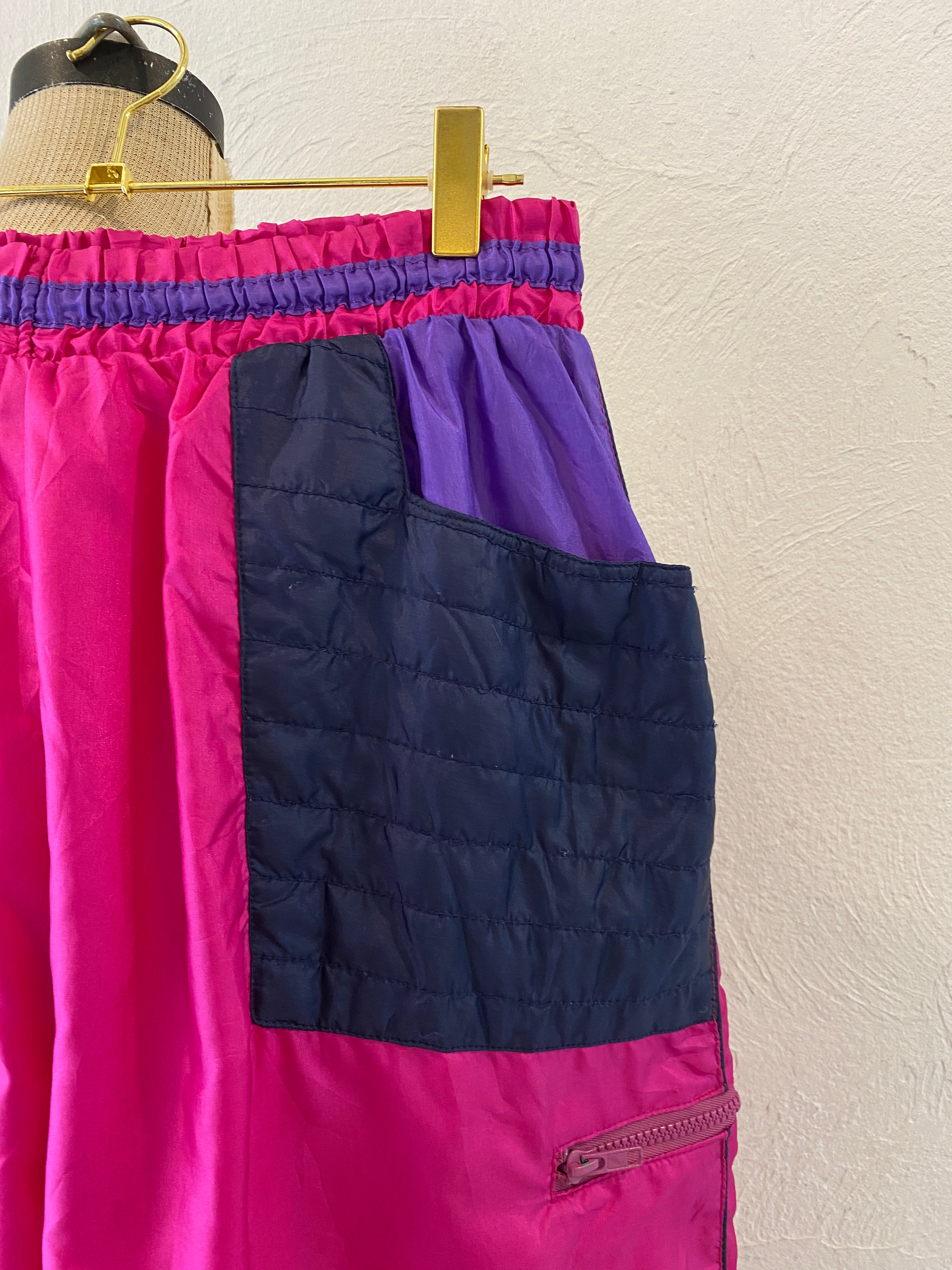 deep pink nylon pants