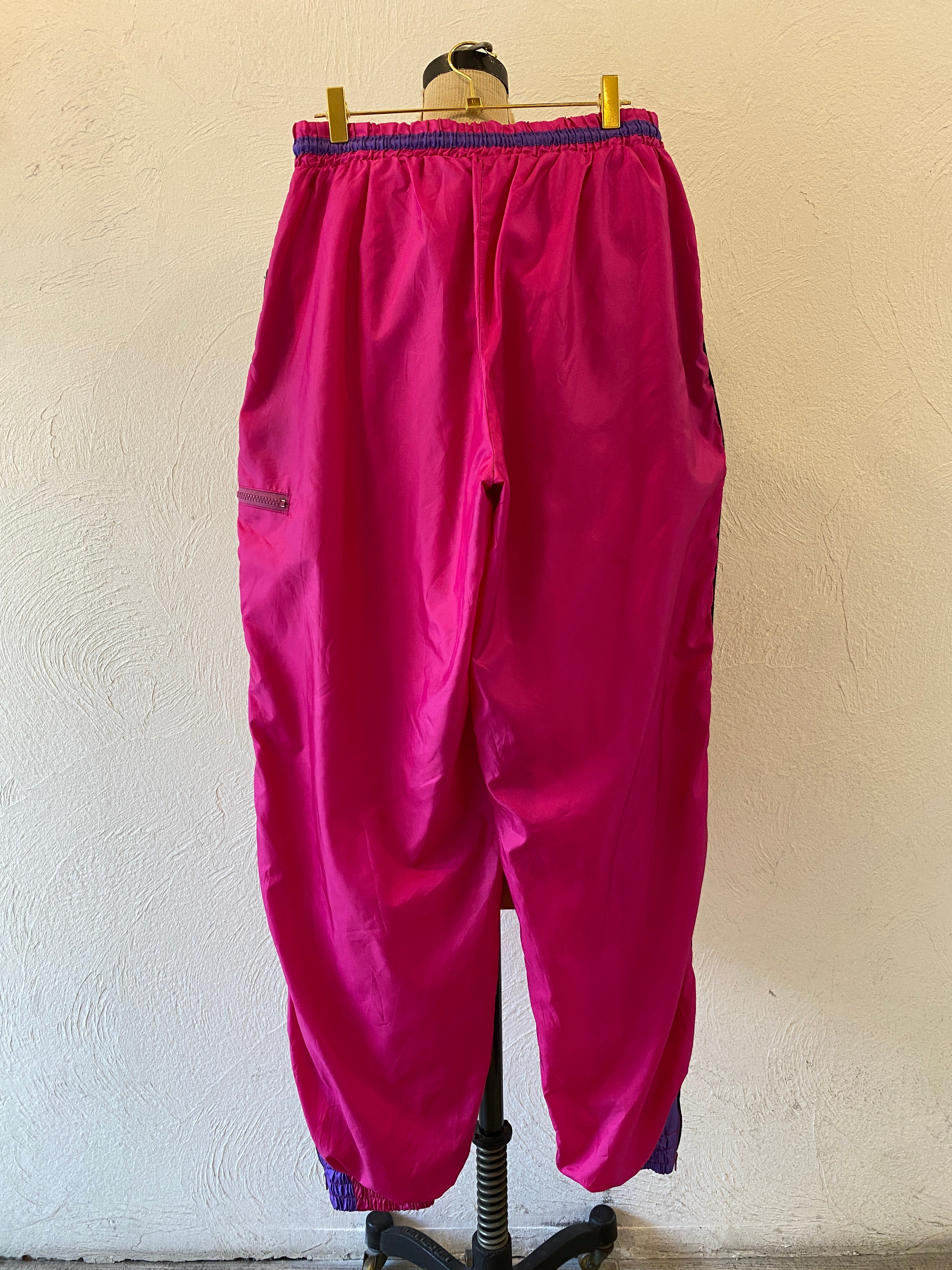 deep pink nylon pants