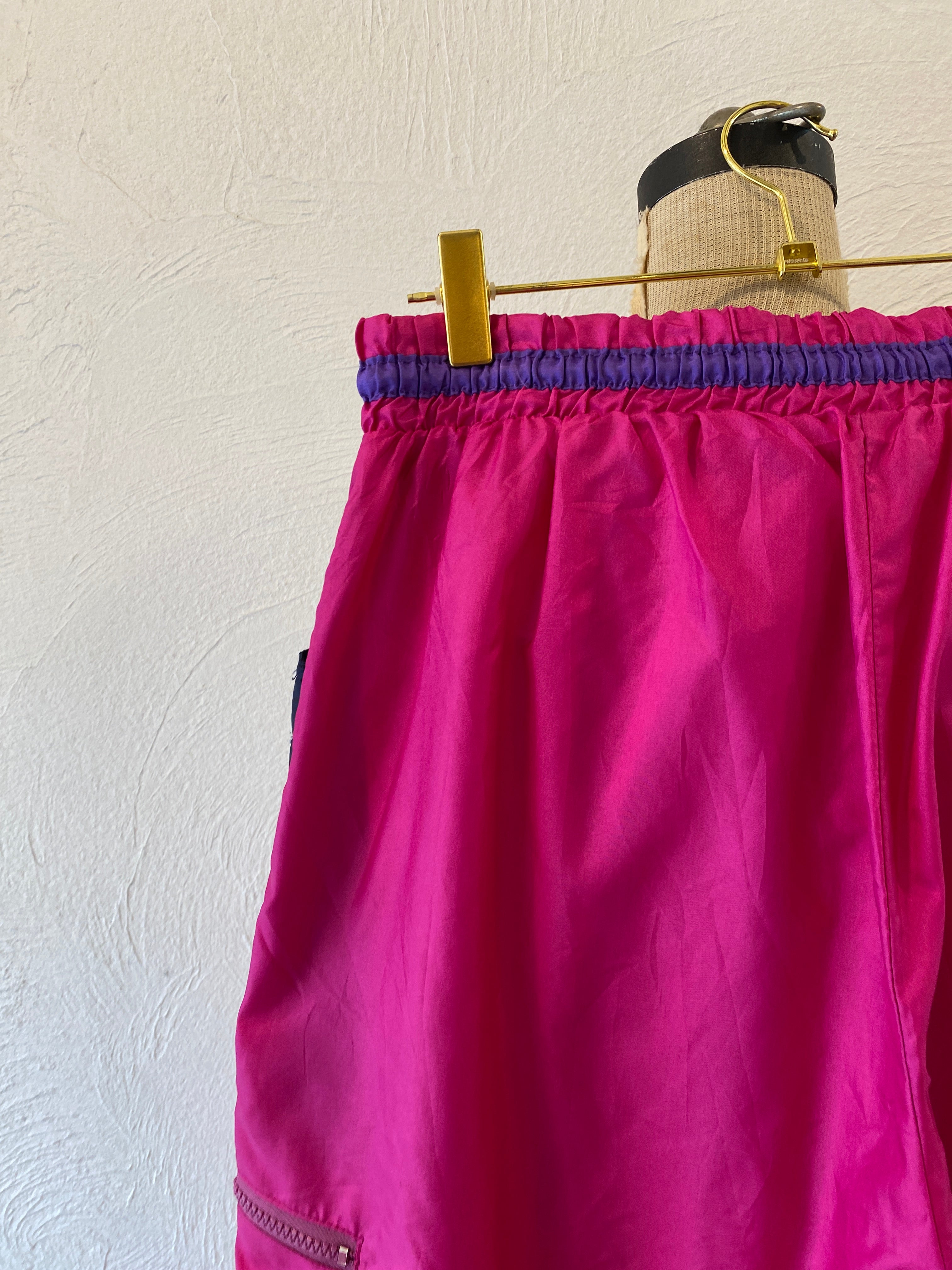 deep pink nylon pants