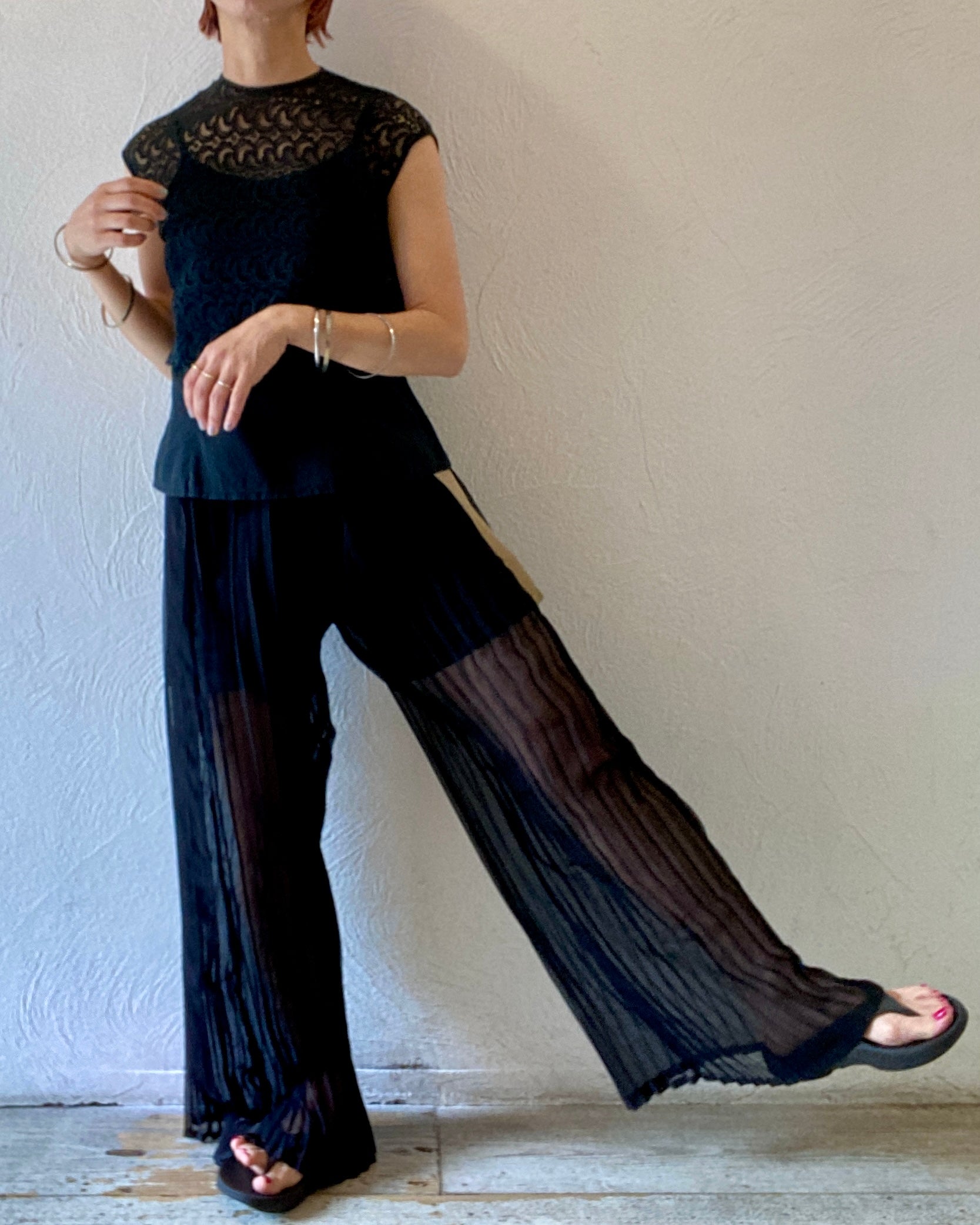 black lace blouse