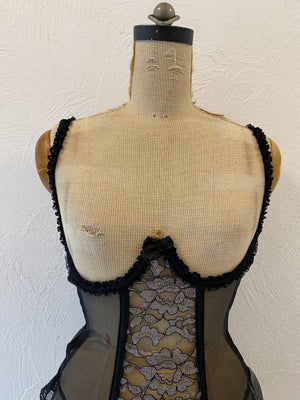 garter mesh corset