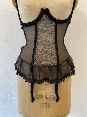 garter mesh corset