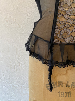 garter mesh corset