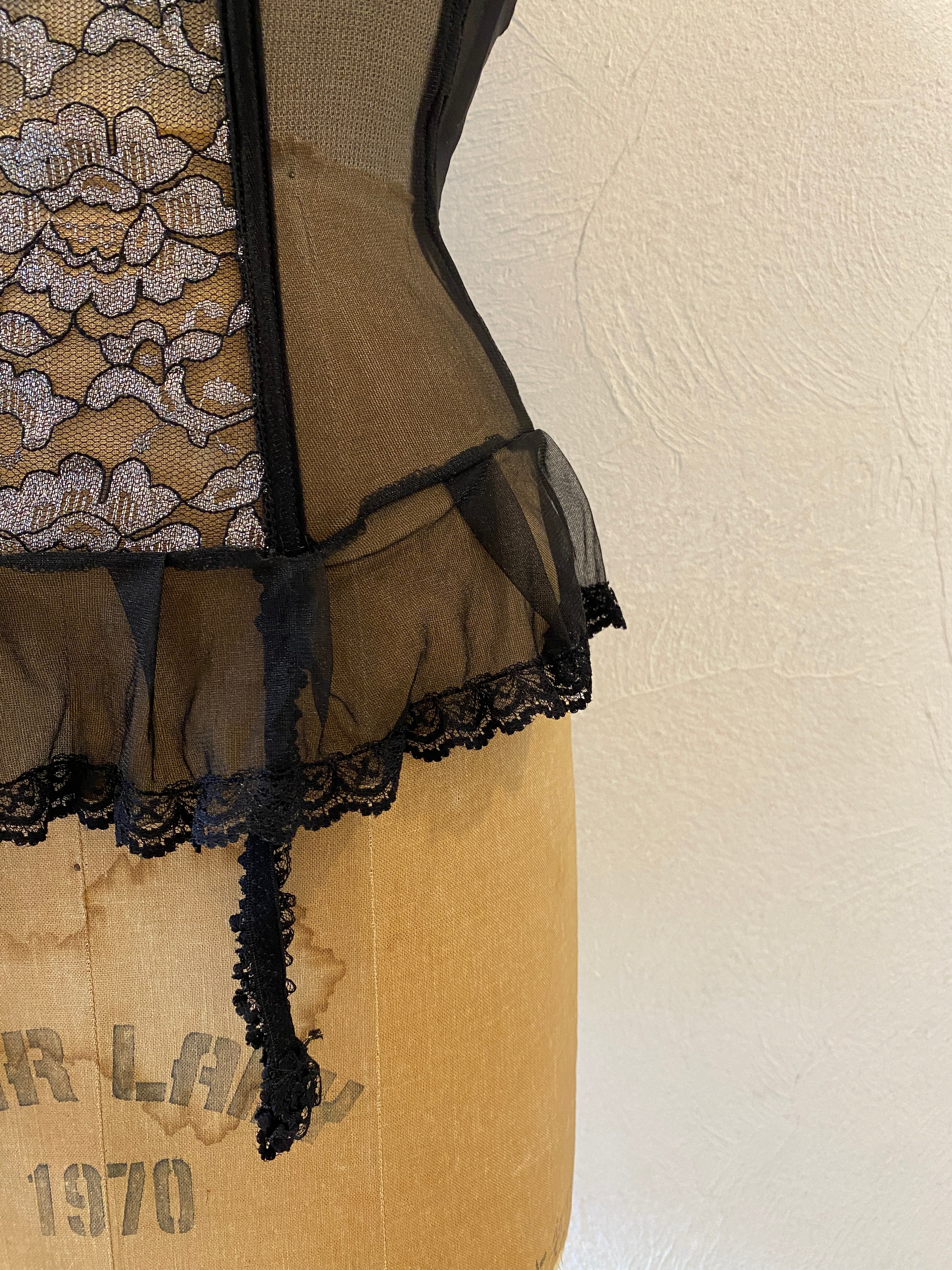 garter mesh corset