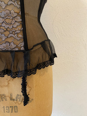 garter mesh corset