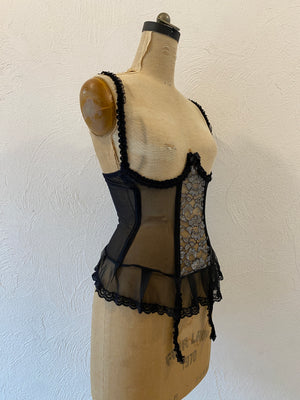 garter mesh corset