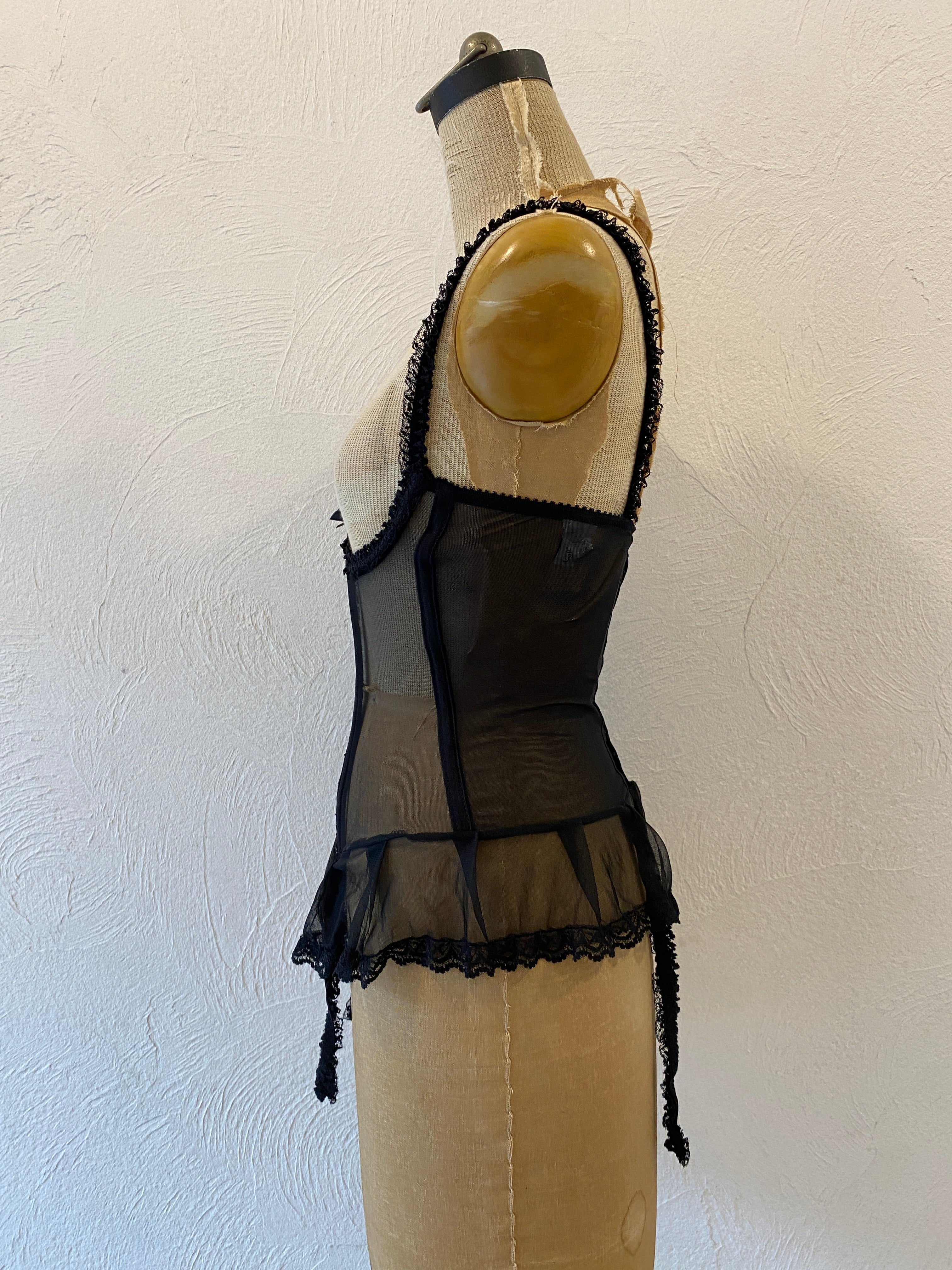 garter mesh corset