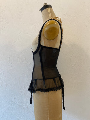 garter mesh corset