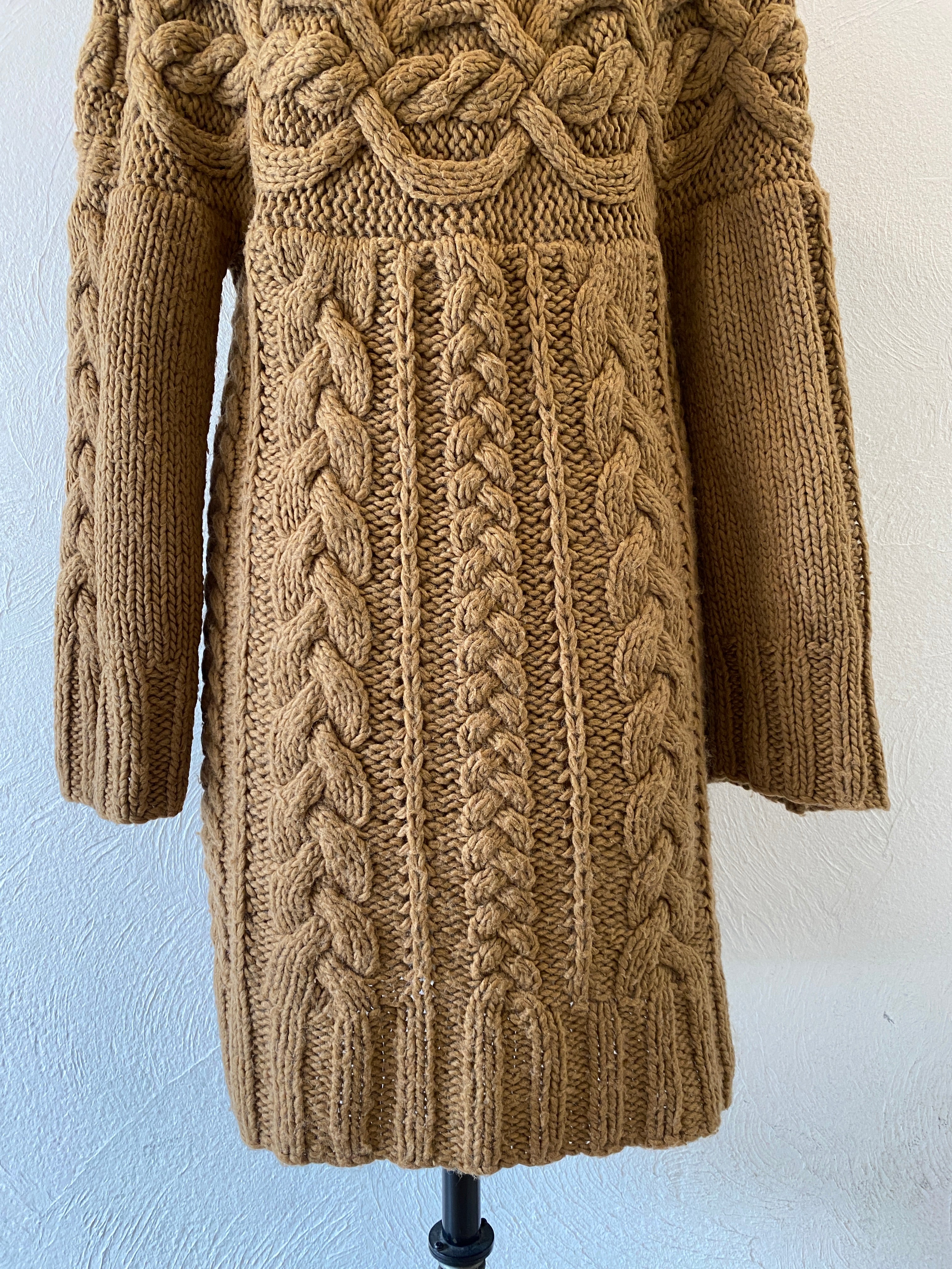 aran knit dress