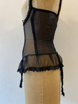 garter mesh corset
