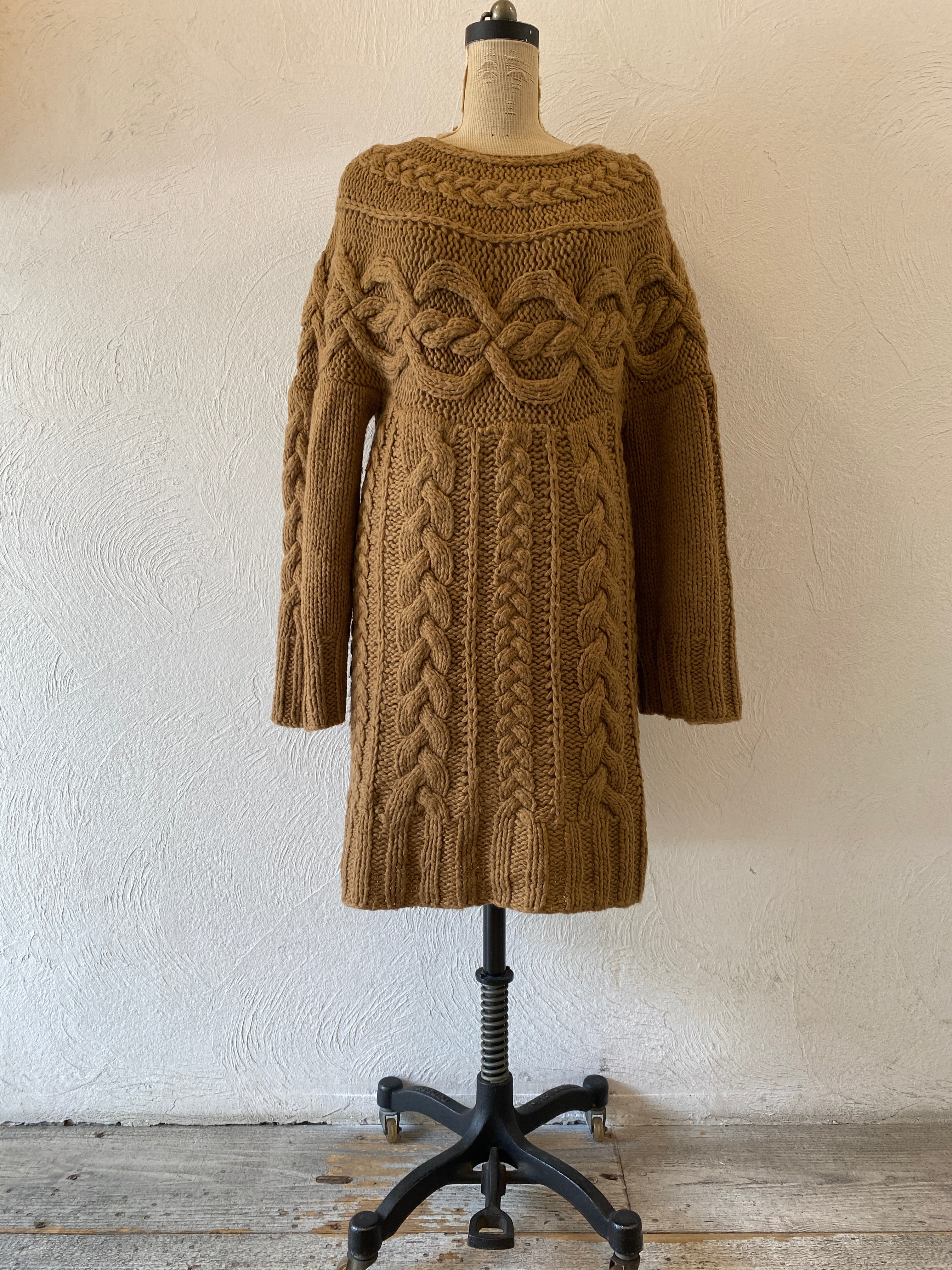 aran knit dress