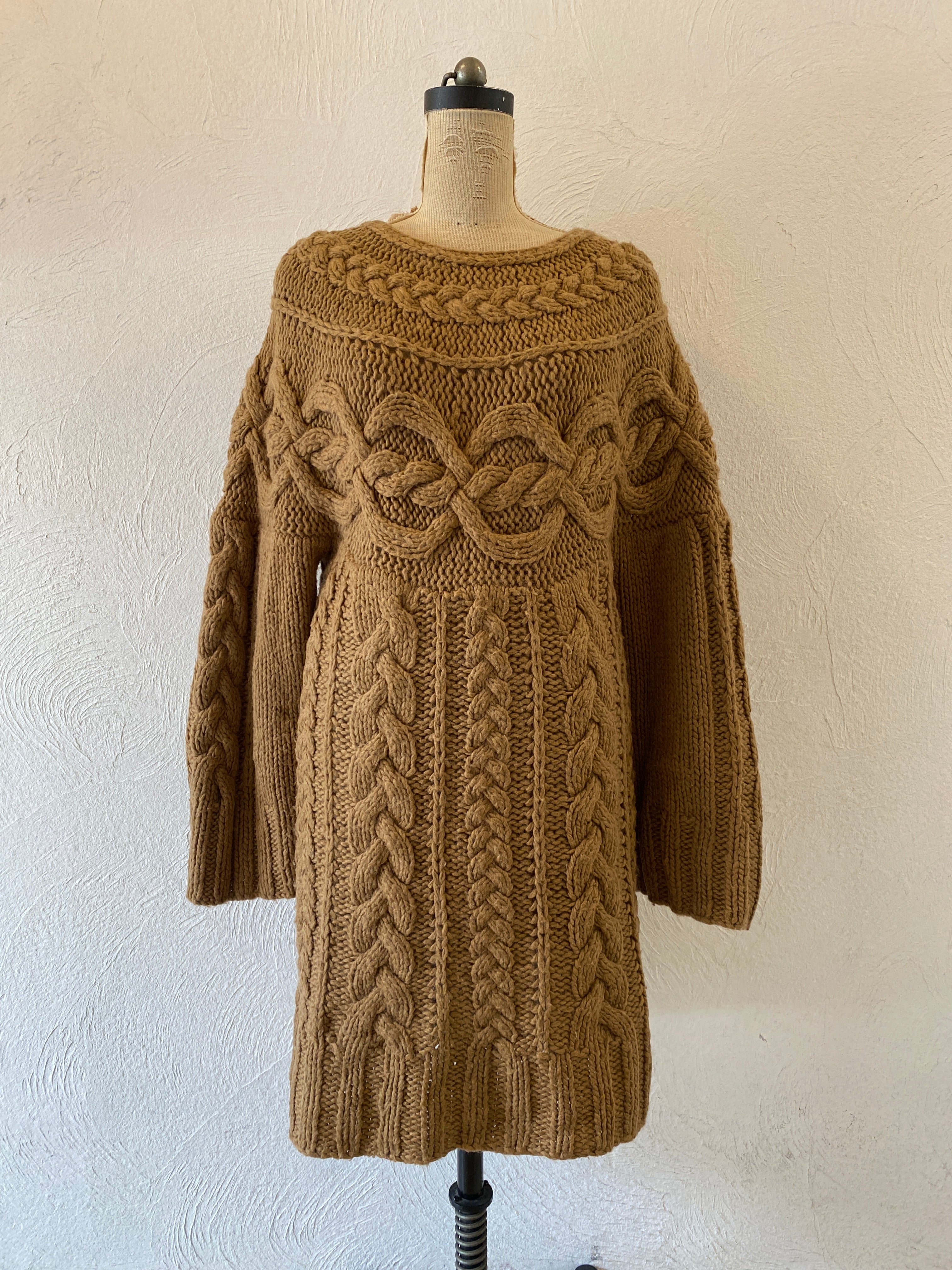 aran knit dress