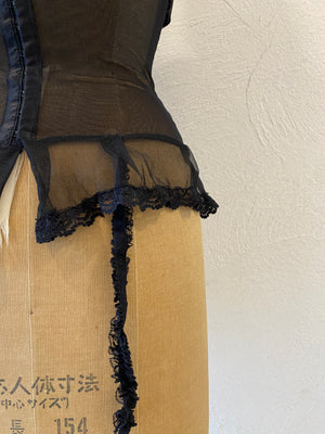 garter mesh corset
