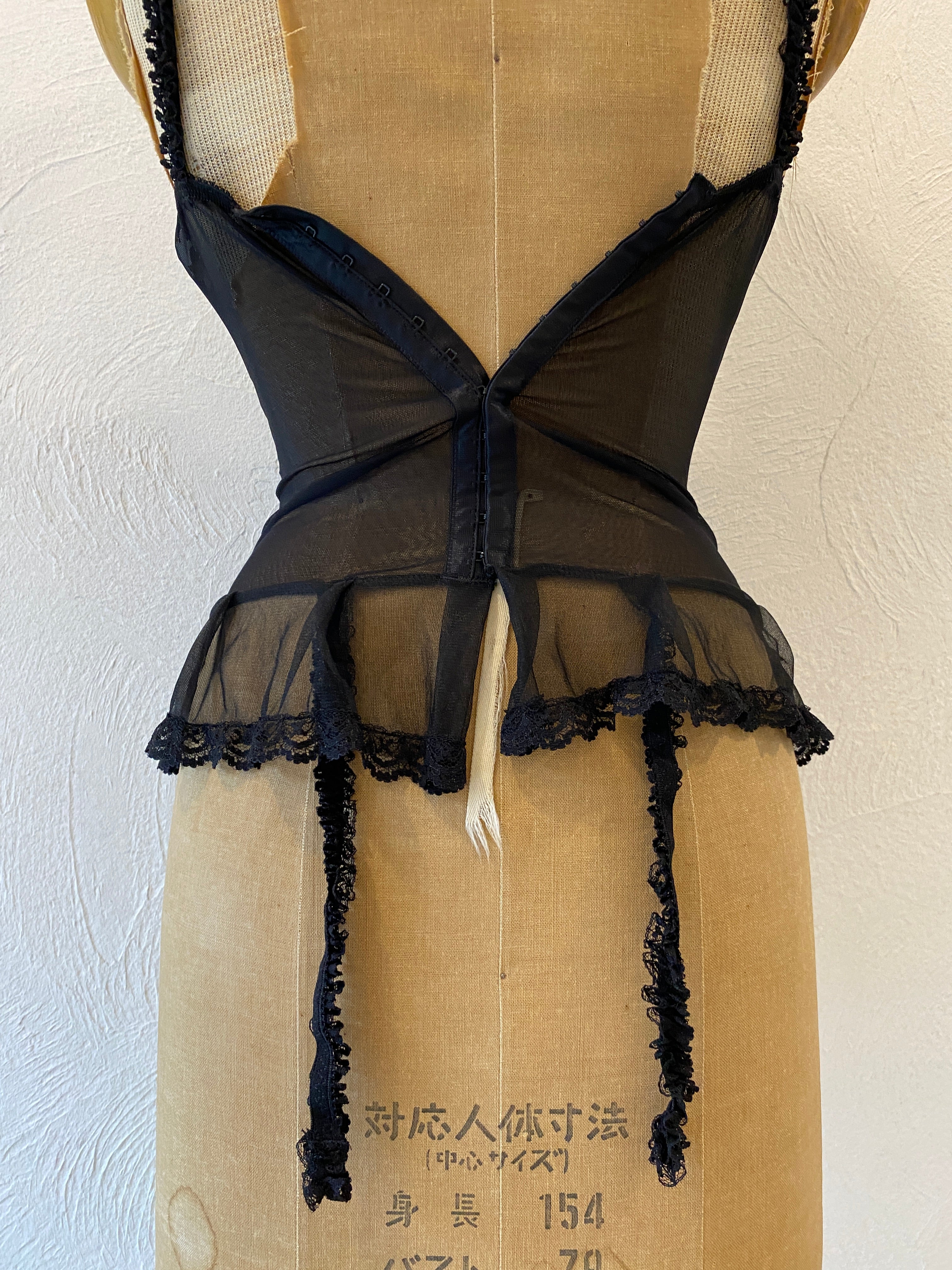 garter mesh corset
