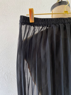 through pleats pants