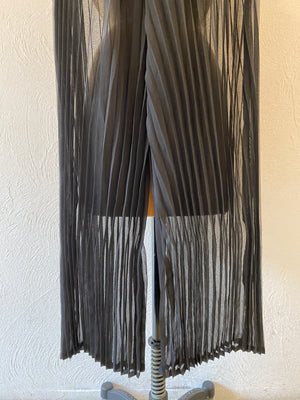 through pleats pants