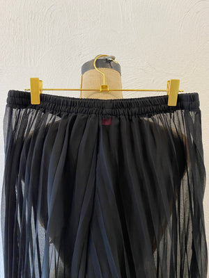 through pleats pants