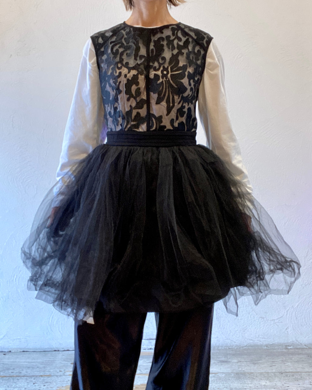 embroidery tull dress