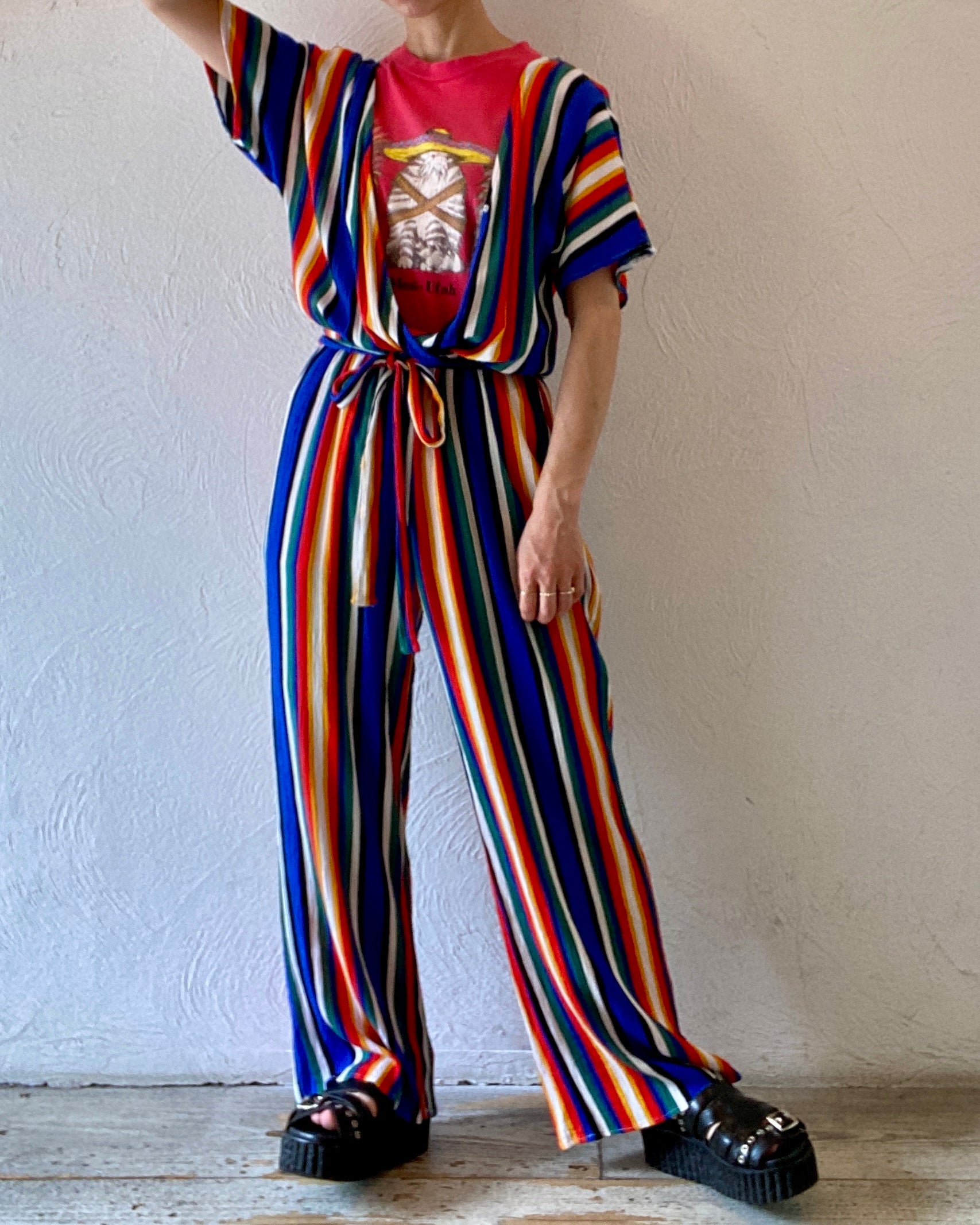 mulch stripe jumpsuit