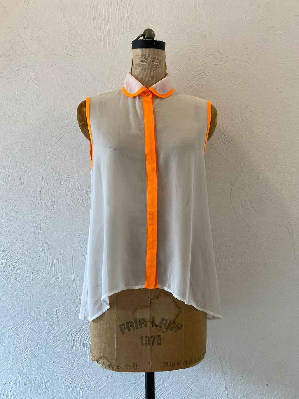 neon piping blouse