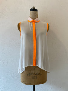neon piping blouse