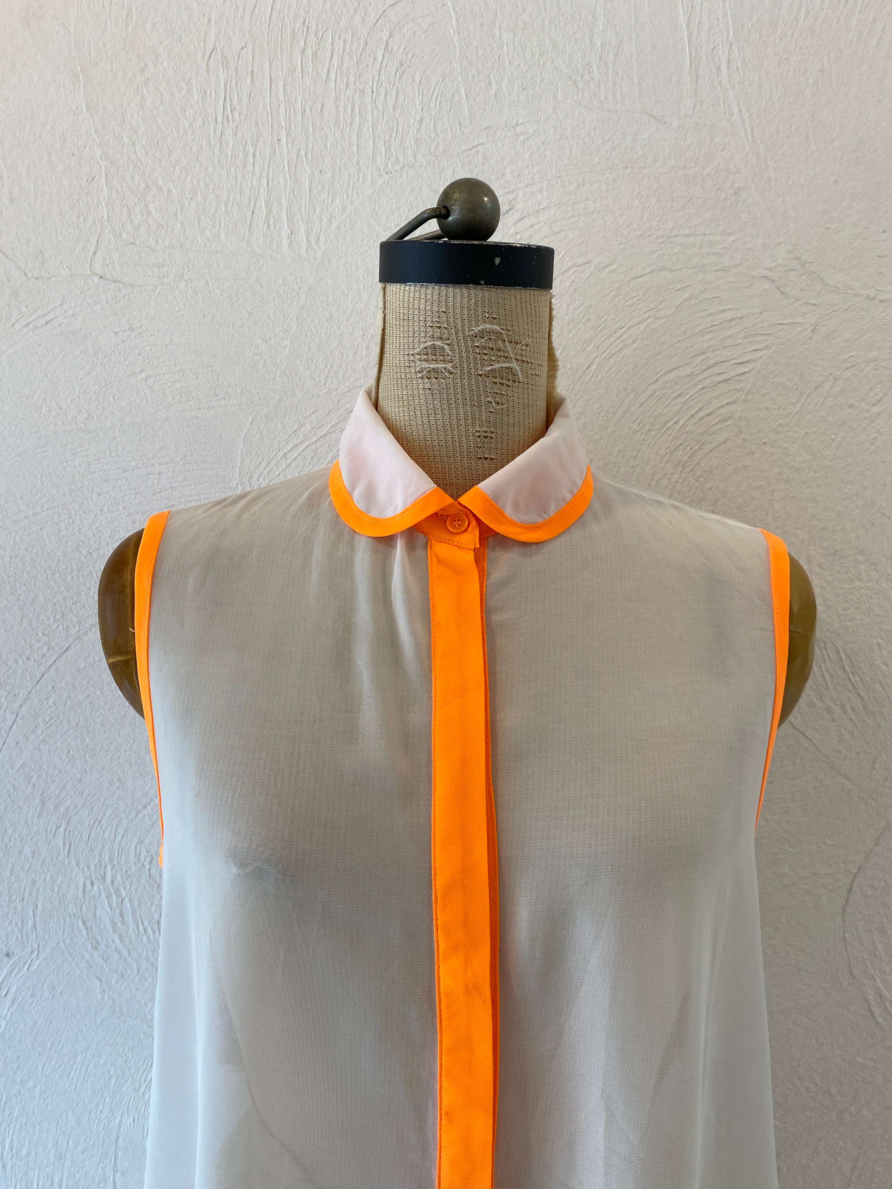 neon piping blouse