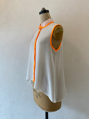 neon piping blouse