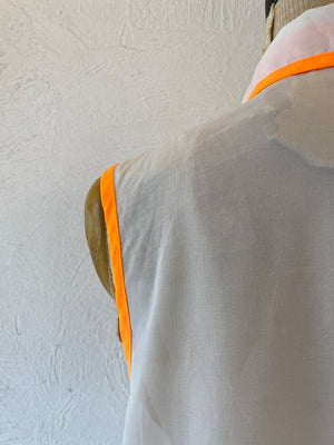 neon piping blouse