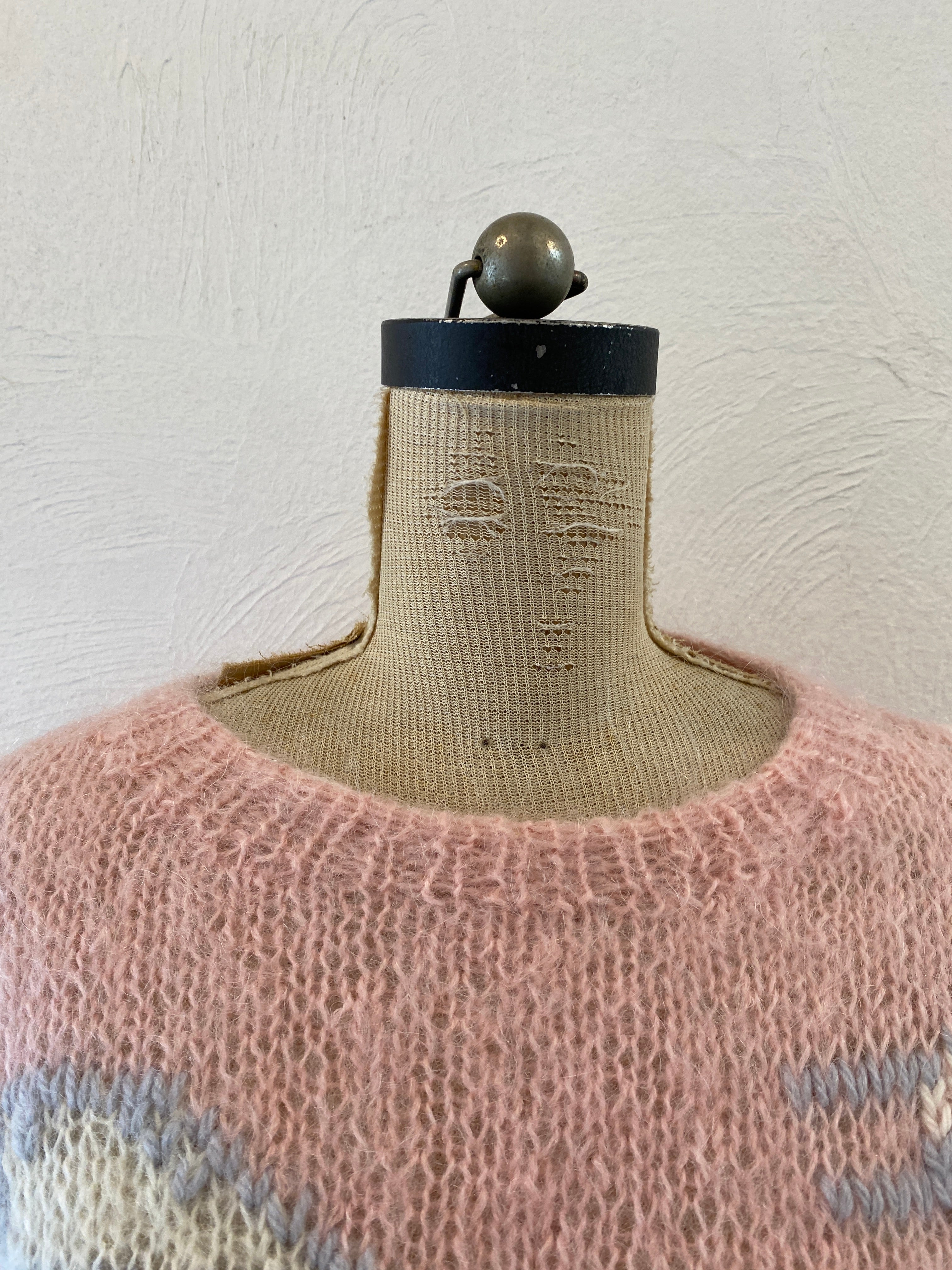 pink mohair knit