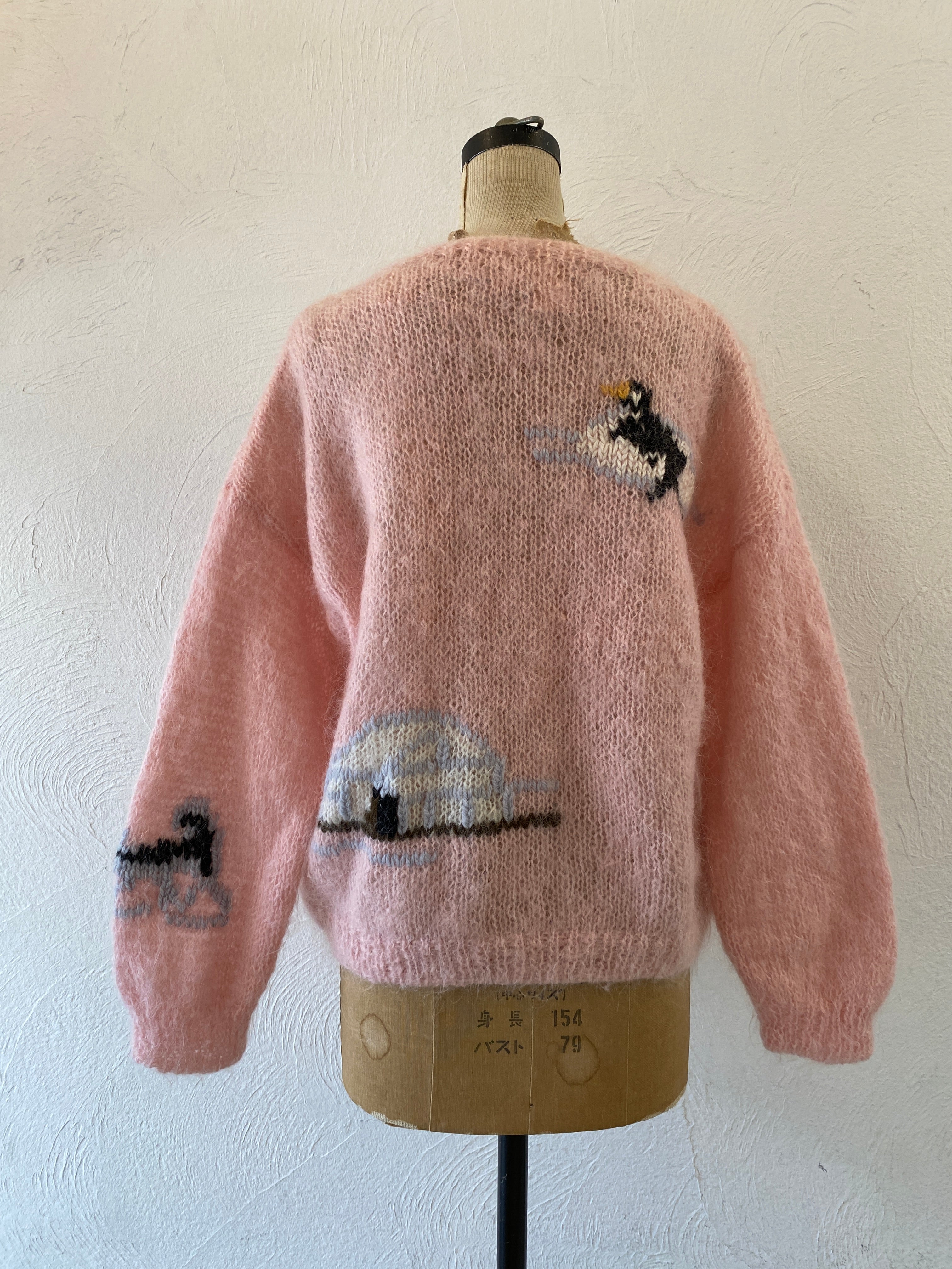 pink mohair knit