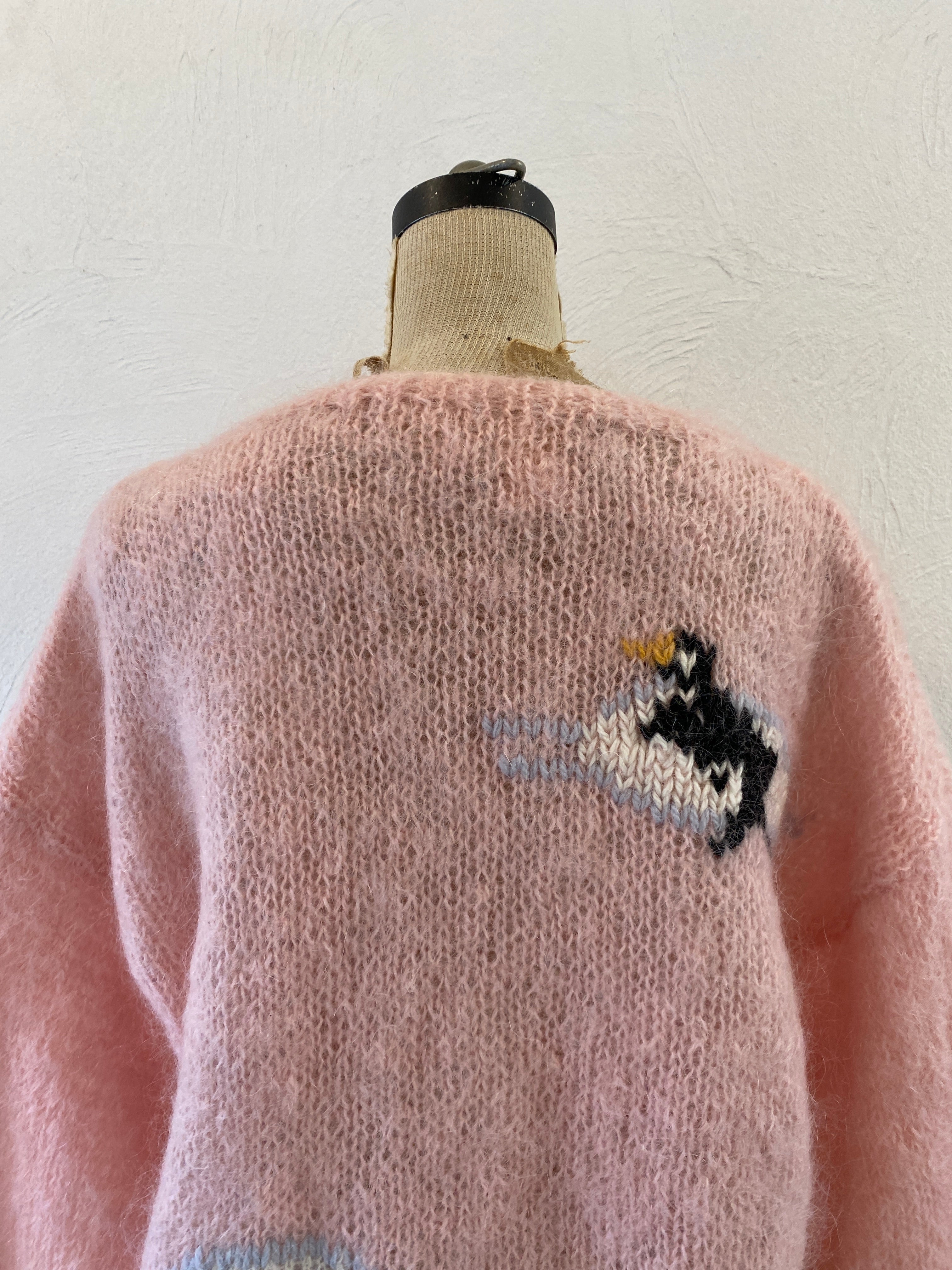 pink mohair knit