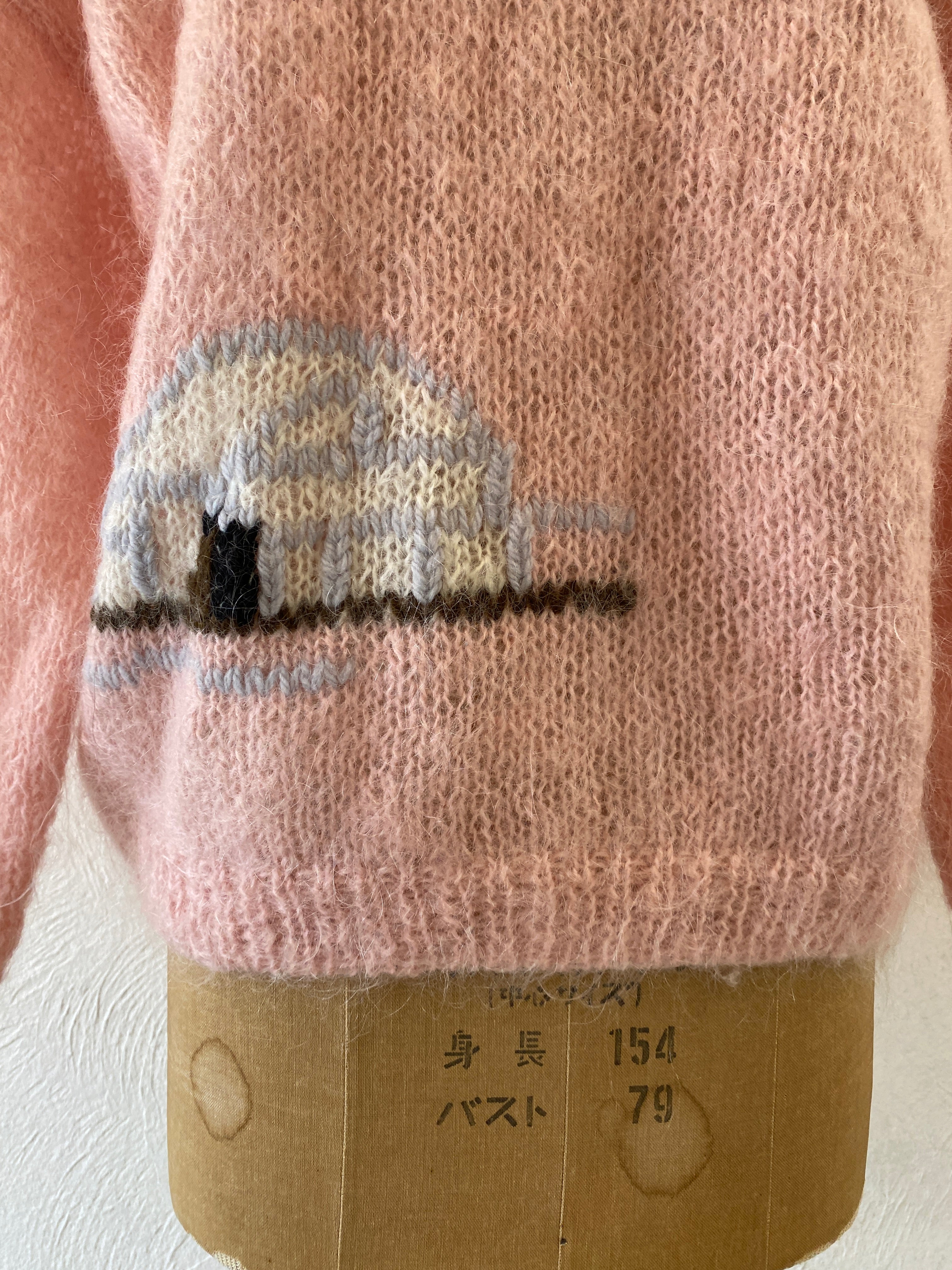 pink mohair knit