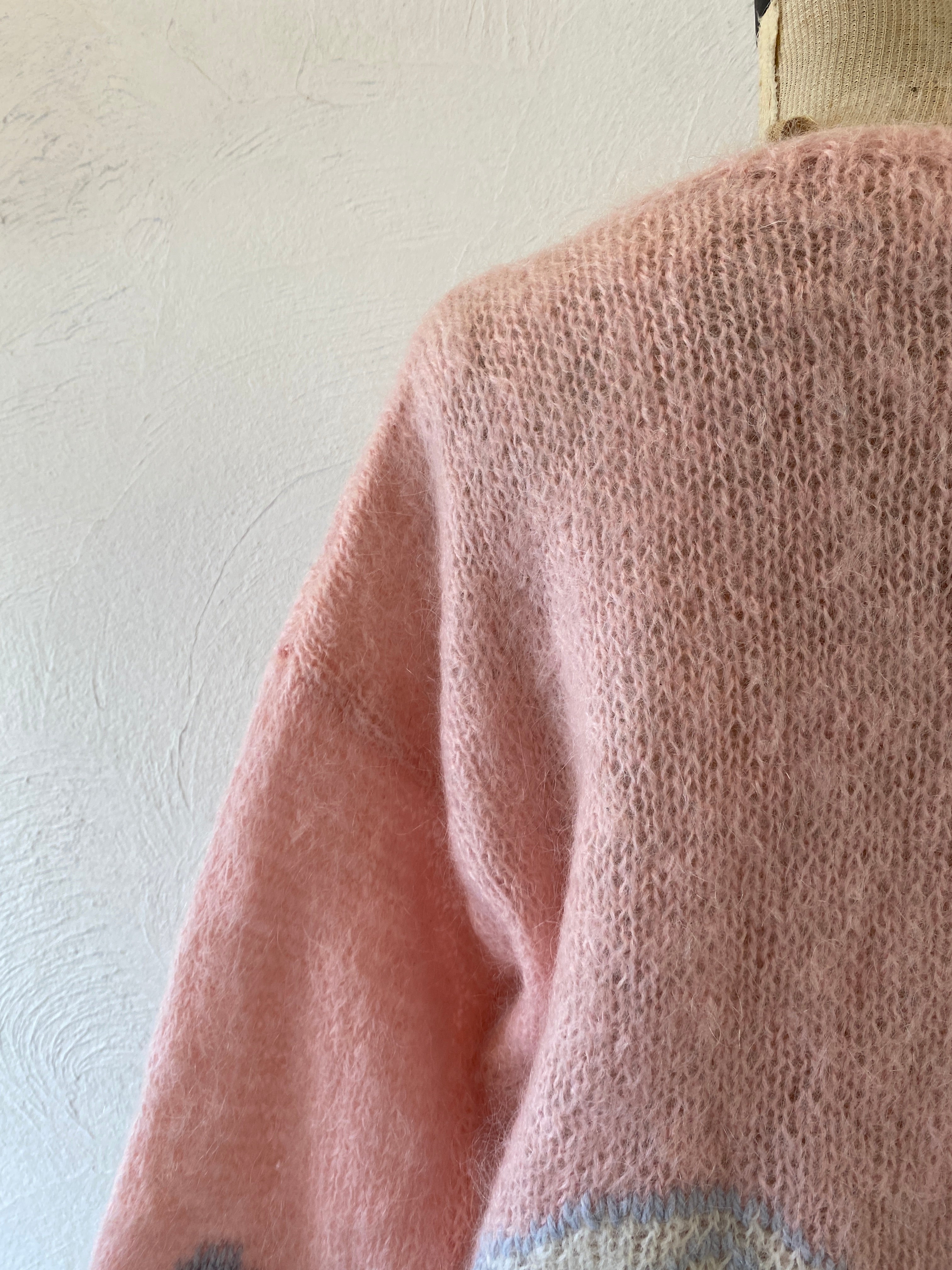 pink mohair knit