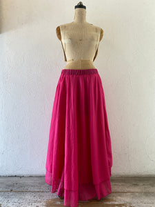 deep pink cotton skirt