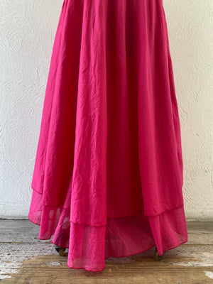 deep pink cotton skirt