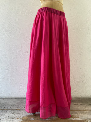 deep pink cotton skirt