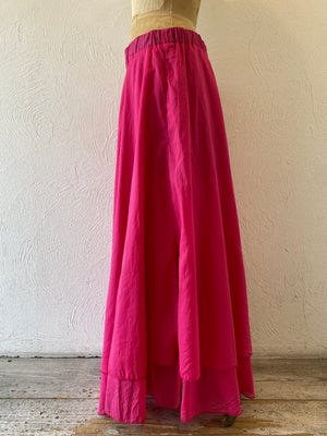 deep pink cotton skirt