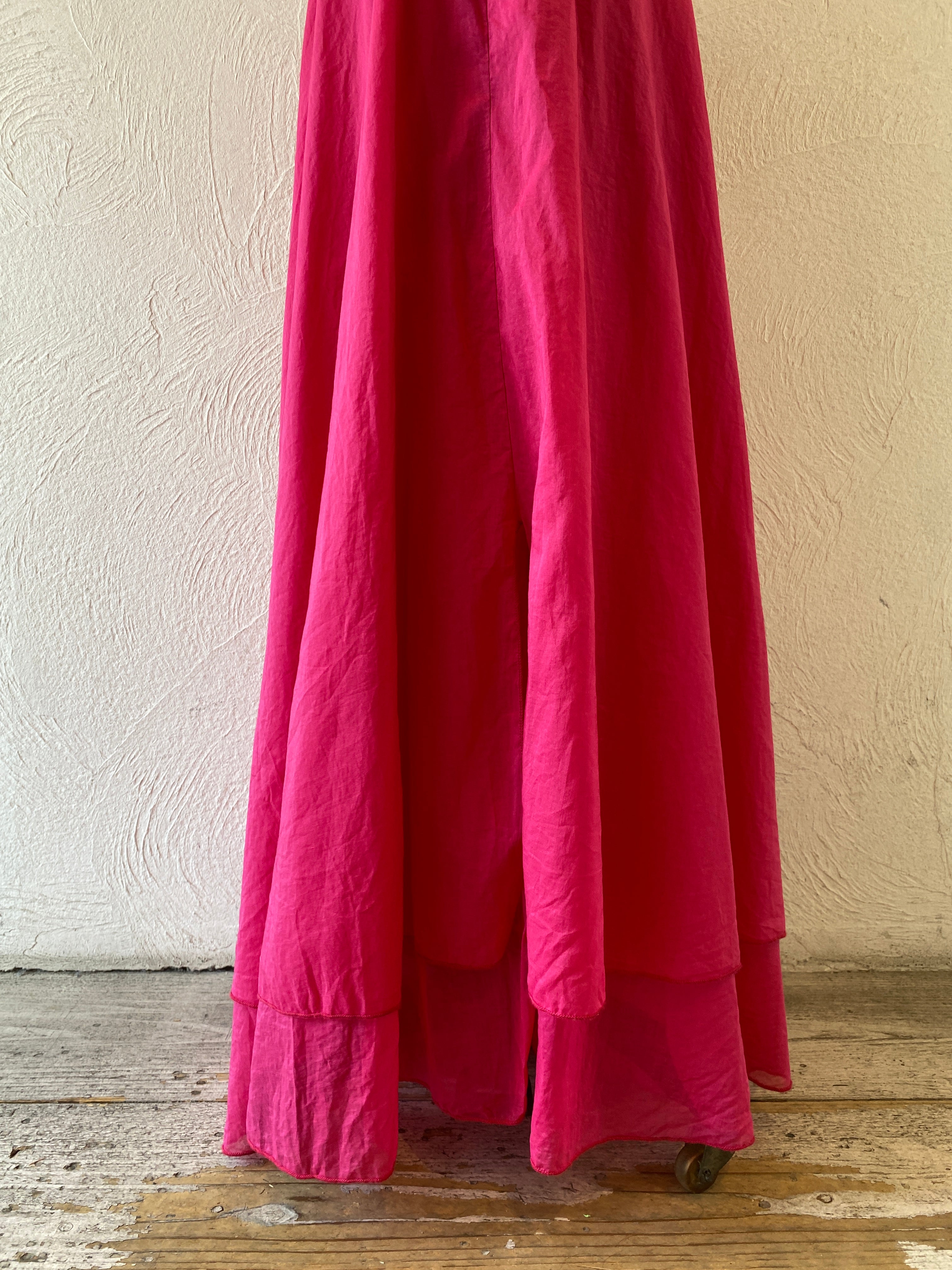 deep pink cotton skirt