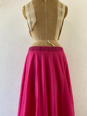 deep pink cotton skirt