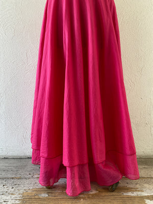 deep pink cotton skirt