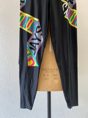 tape pattern leggings