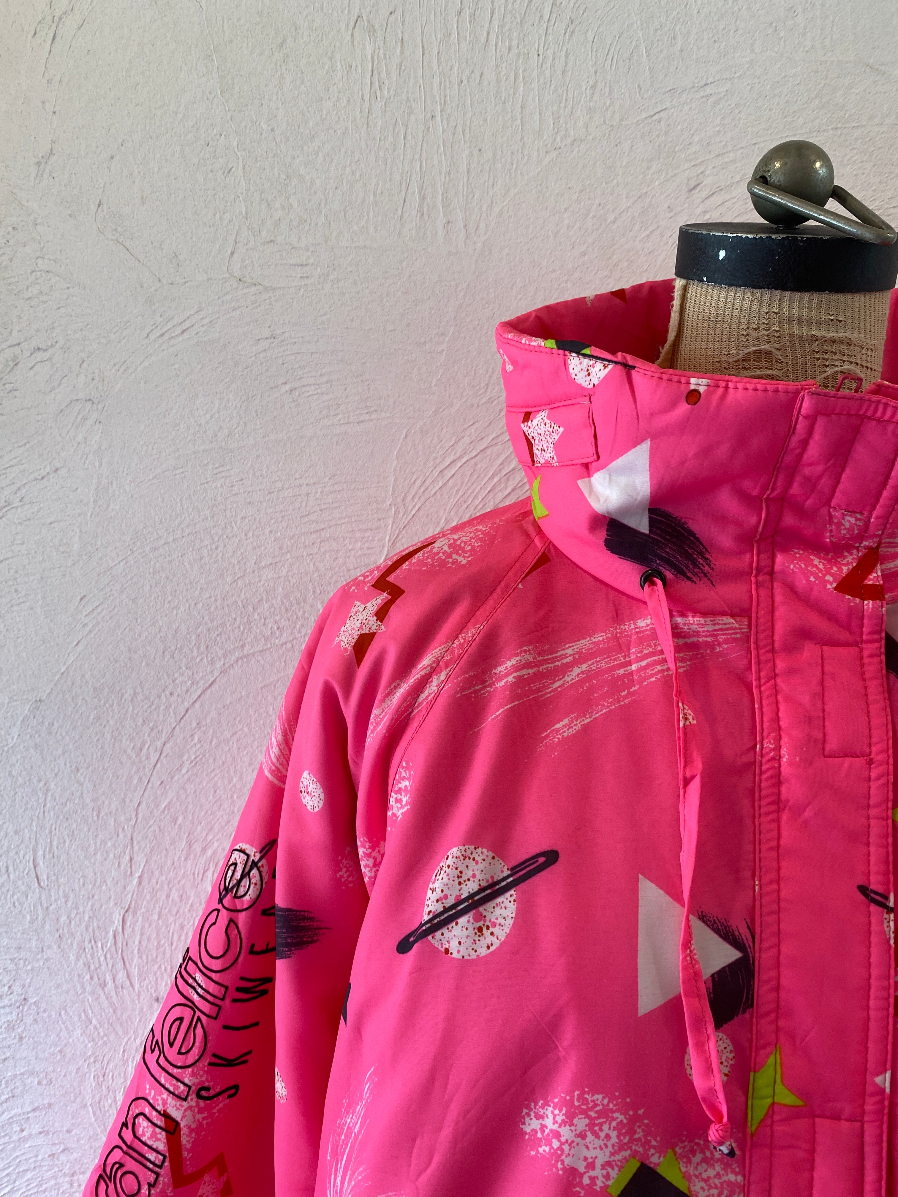 pink planet padding pullover