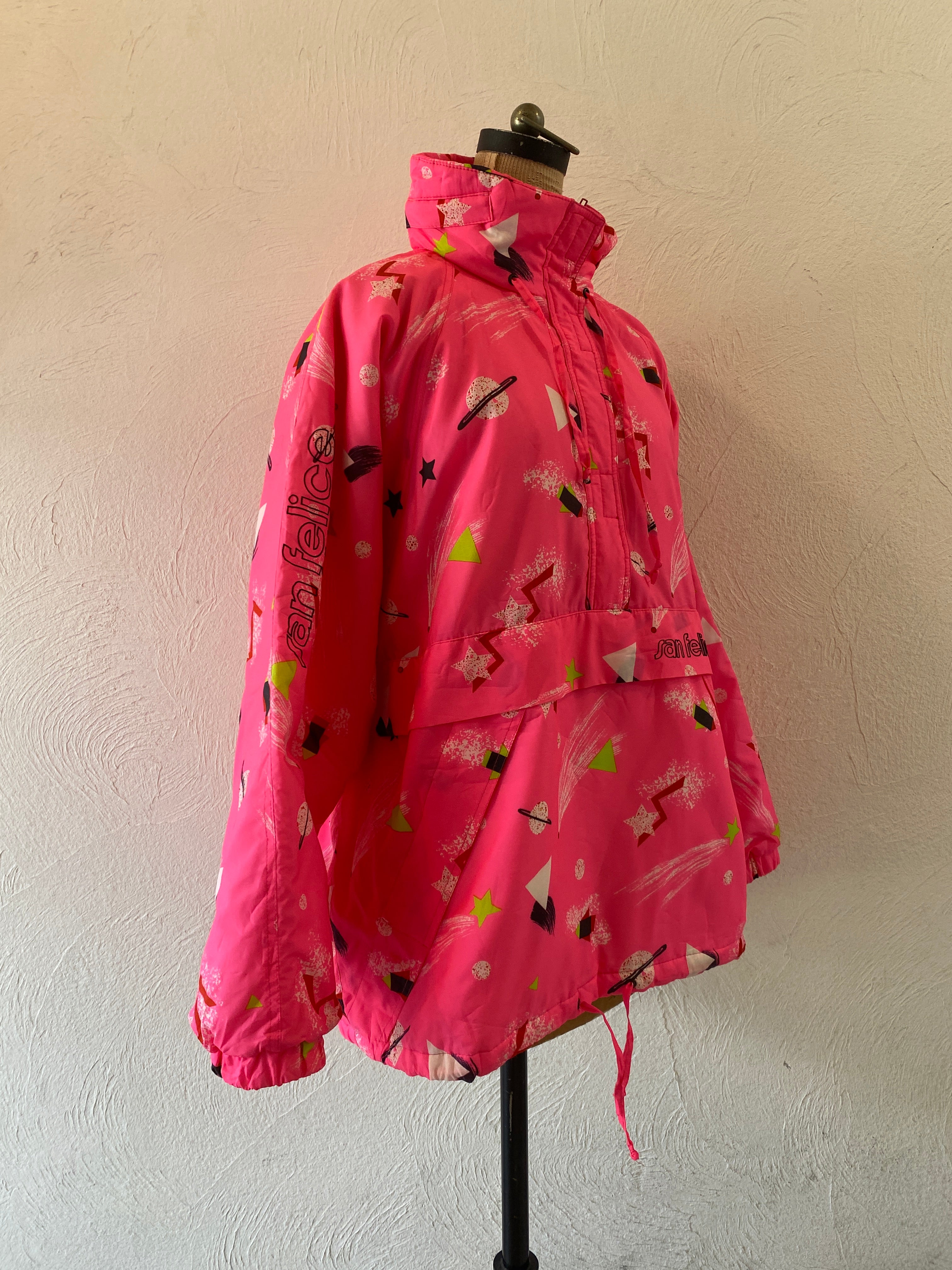 pink planet padding pullover