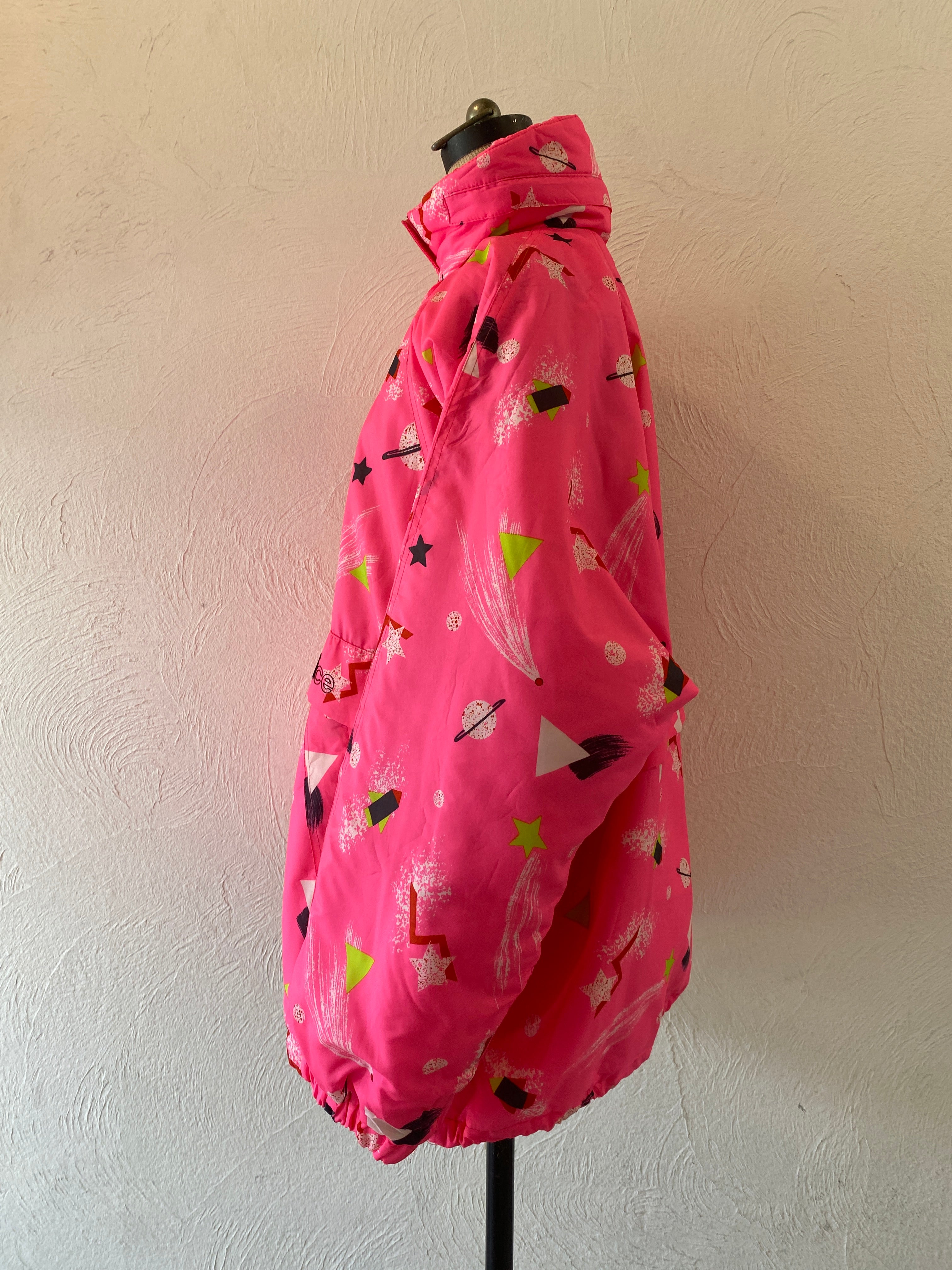 pink planet padding pullover