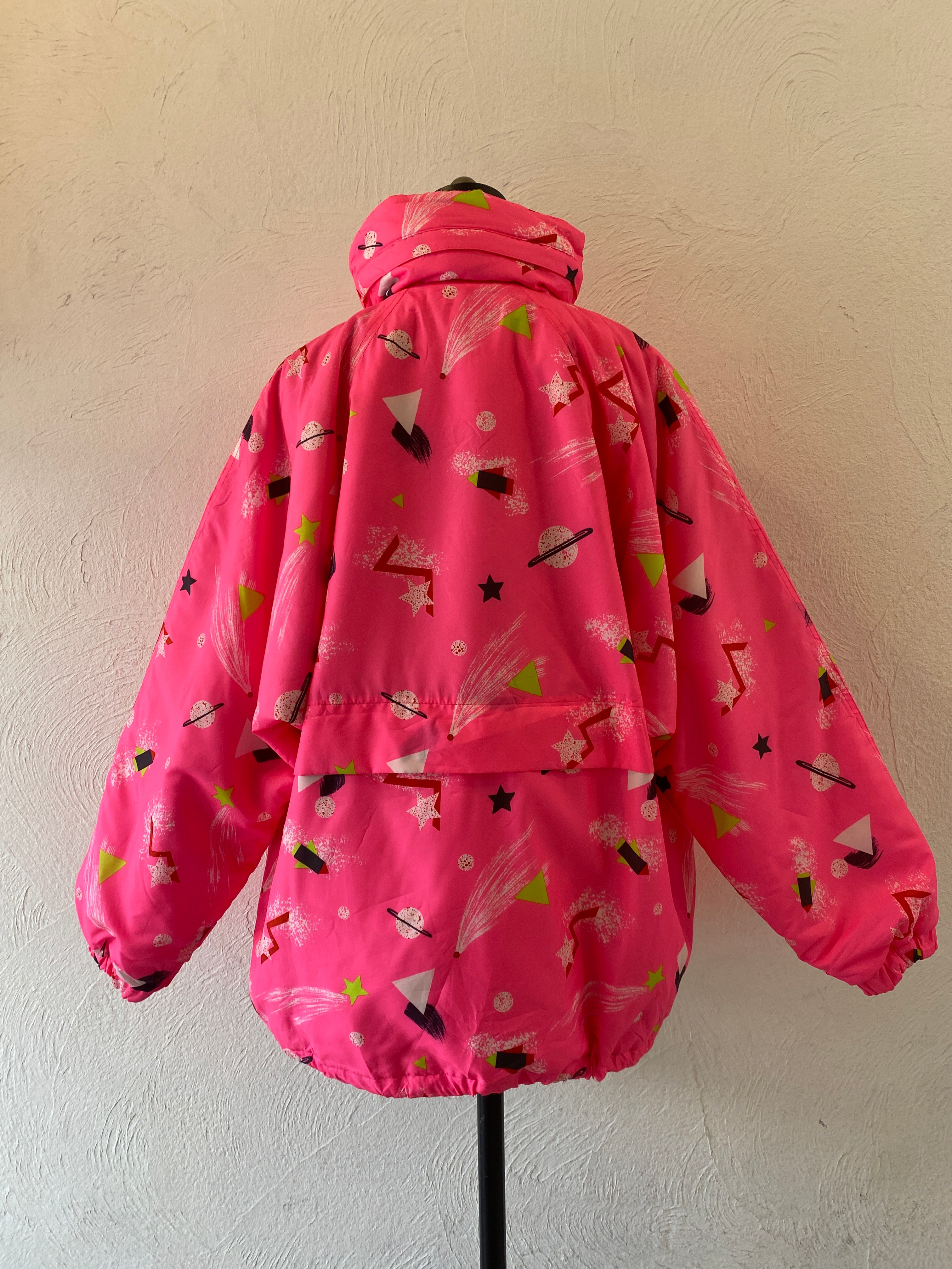 pink planet padding pullover