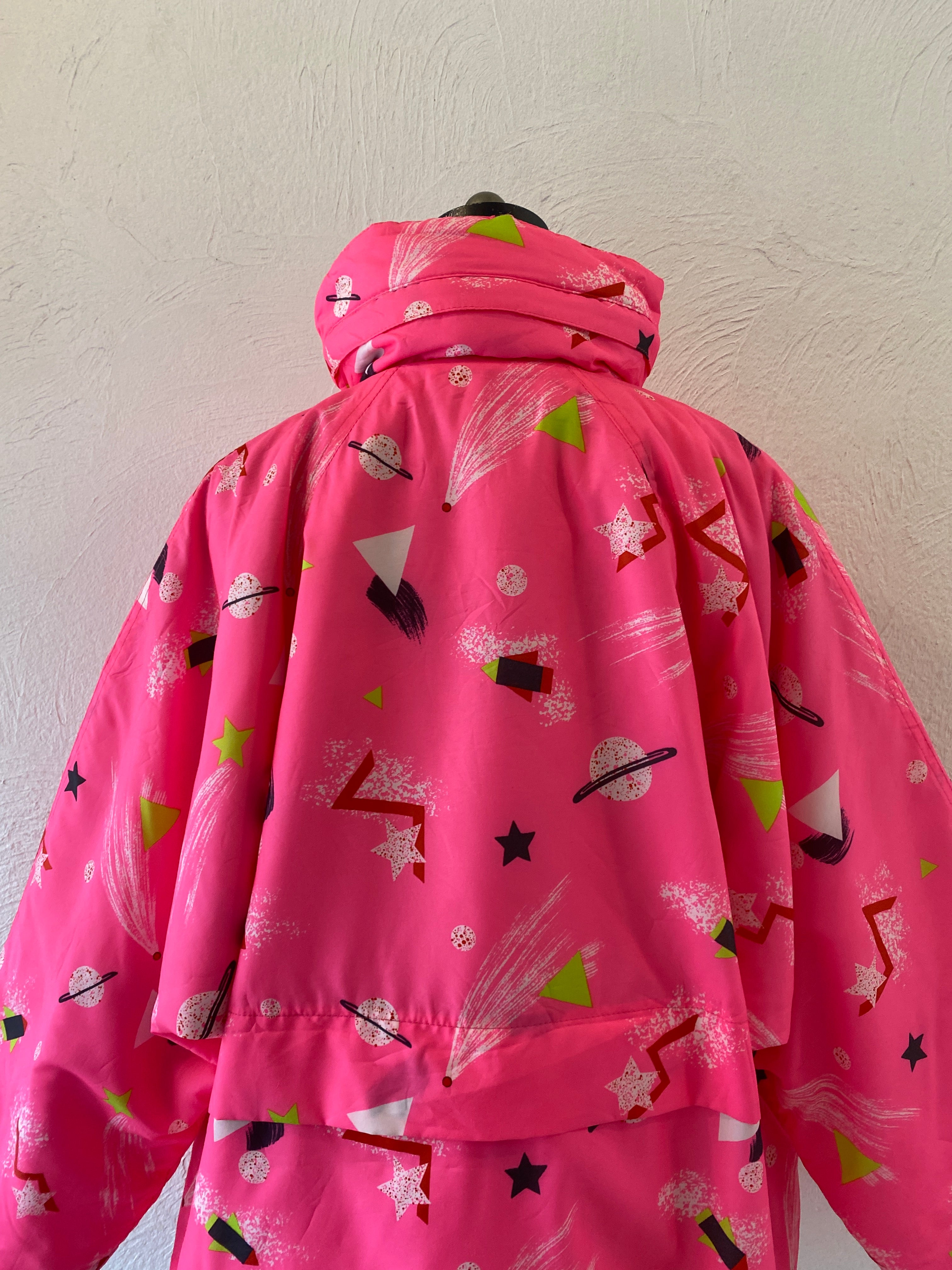 pink planet padding pullover