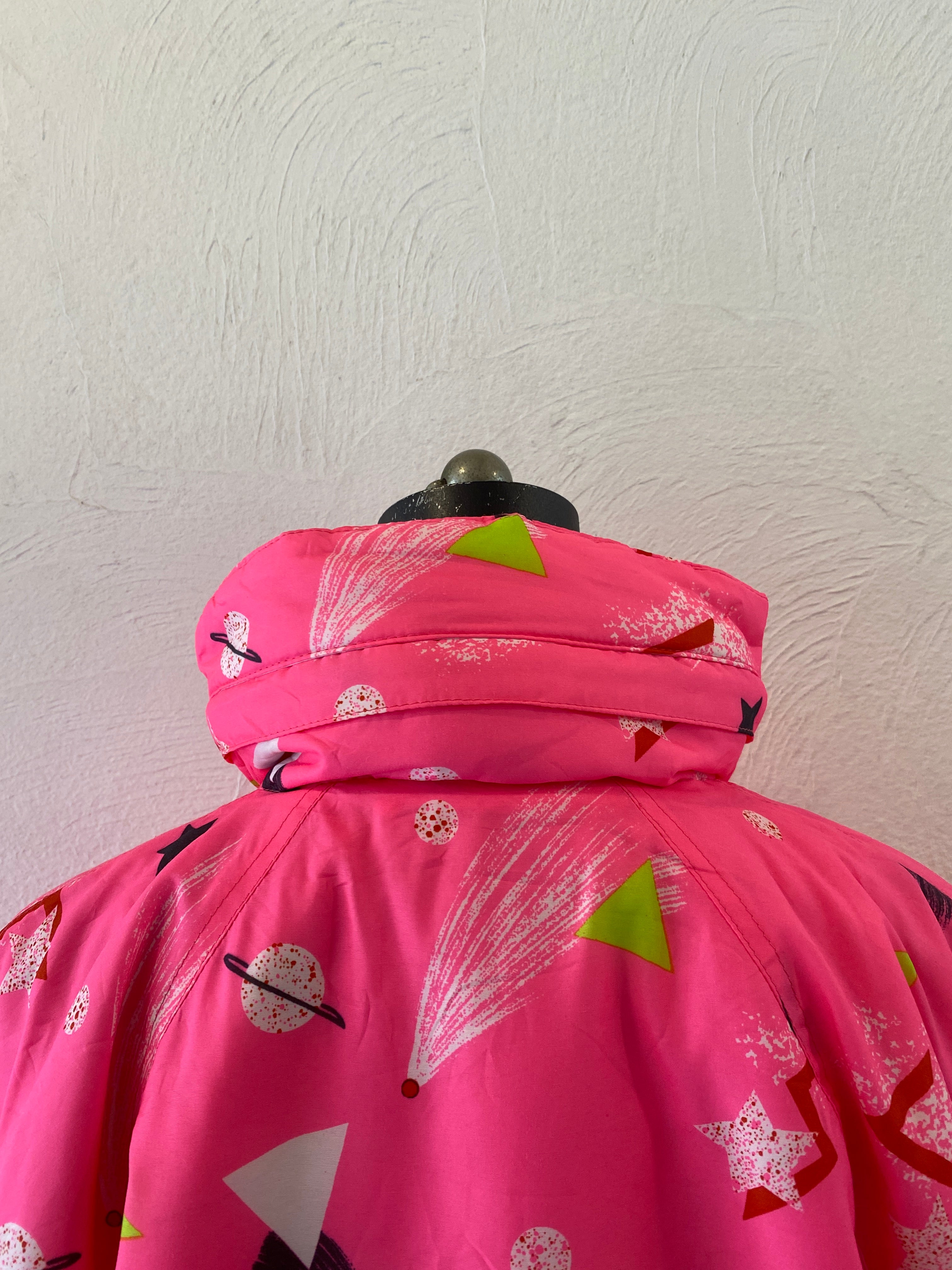 pink planet padding pullover