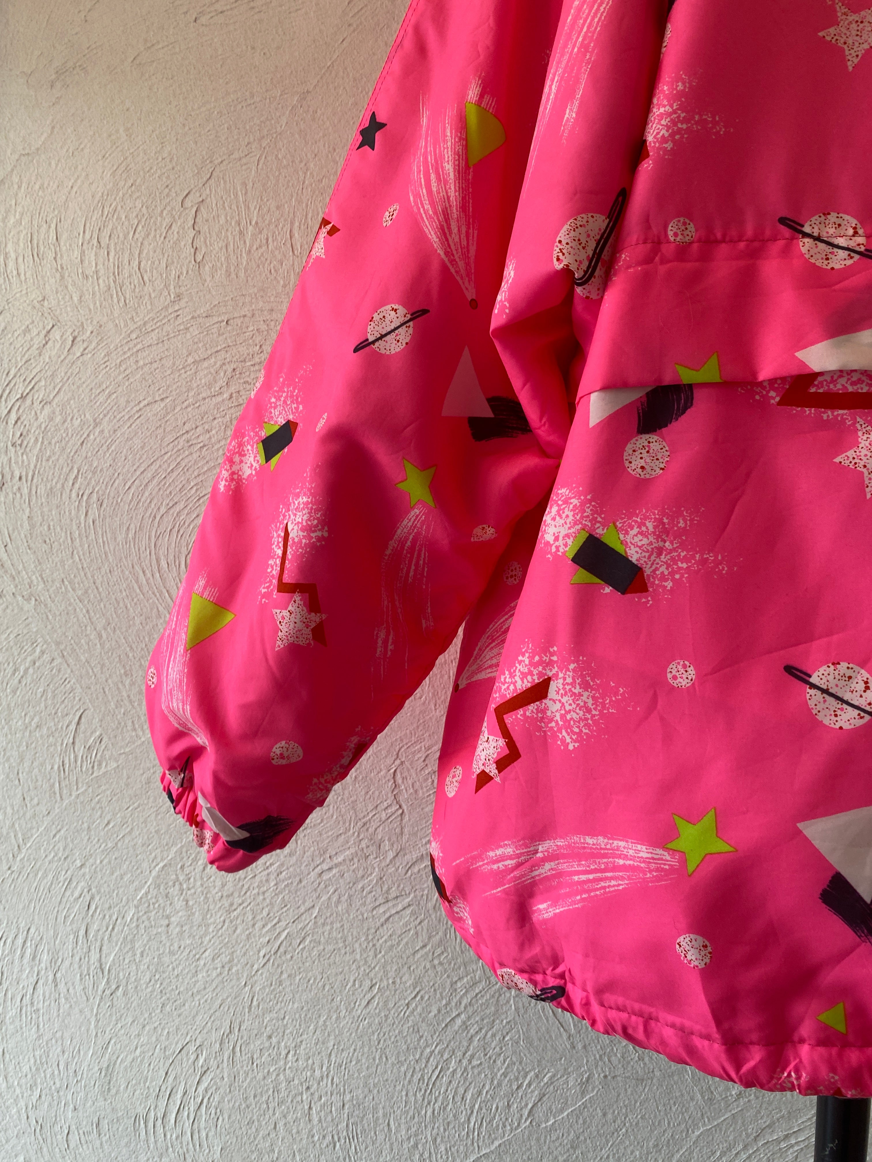 pink planet padding pullover